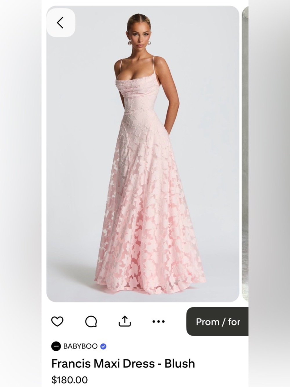 Babyboo Francis Blush Lace Maxi Dress WILL SHIP OUT SAME DAY PURCHASED
